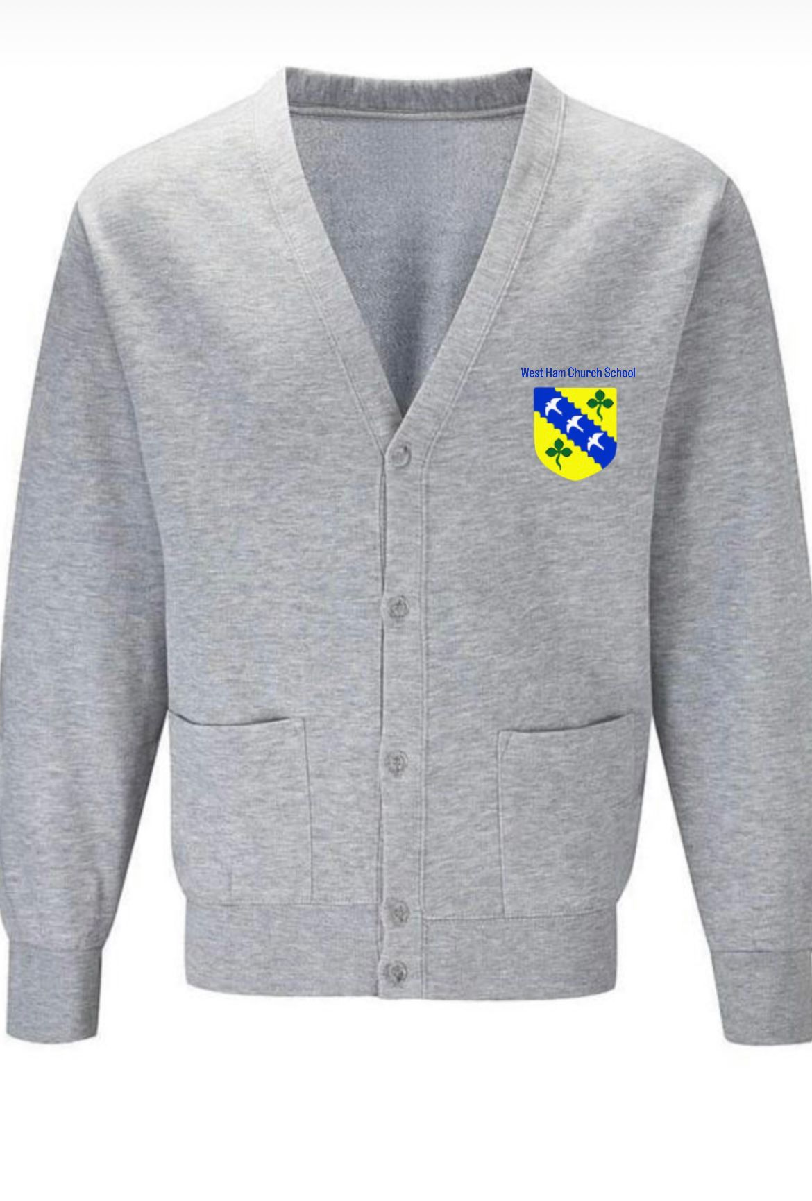 Grey sweatshirt cardigan hotsell